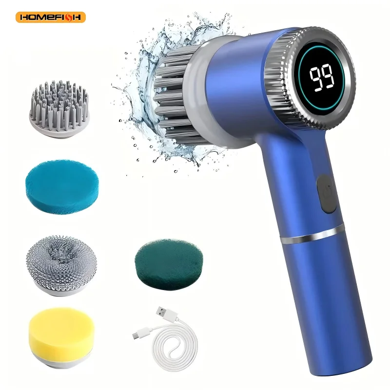 Electric Spin Scrubber in a tidy kitchen organization setup